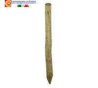 Palo Paletto Di Legno Pino Impregnato Pali Paletti Tondo Mezzotondo Punta Piede