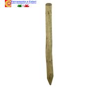 Palo Paletto Di Legno Pino Impregnato Pali Paletti Tondo Mezzotondo Punta Piede