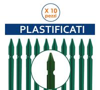 Palo Paletto PLASTIFICATO o ZINCATO a T Ferro Verde VARIE ALTEZZE per Recinzioni