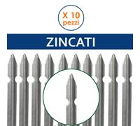 Paletto recinzione zincato sezione mm 30x30x3,0 h.cm 175 (10 pezzi) Ferrobulloni