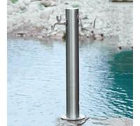 Palo per acqua da esterno con rubinetto, idrante autoportante per giardino, design antigelo, supporto per tubo in acciaio inossidabile resistente per uso tutto l'anno