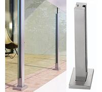 Palo per balaustra in Vetro, palo per ringhiera in Vetro con Base Robusta, Morsetti per Sistema di ringhiera per balconi e terrazze Esterne, per Piattaforma, soppalco, Centro Commerciale, t
