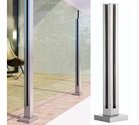 Palo per balaustra in Vetro, palo per ringhiera in Vetro con Base Robusta, Morsetti per Sistema di ringhiera per balconi e terrazze Esterne, per Piattaforma, soppalco, Centro Commerciale, t