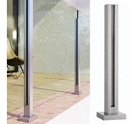 Palo per balaustra in Vetro, palo per ringhiera in Vetro con Base Robusta, Morsetti per Sistema di ringhiera per balconi e terrazze Esterne, per Piattaforma, soppalco, Centro Commerciale, t