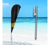 Palo per bandiera da spiaggia con punta in metallo e piuma per pubblicità
