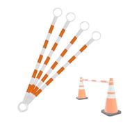 Palo per barriere stradali, Barriera a cono stradale retrattile in PVC | Multicolor, 1,25-2 m, allenamento sportivo e controllo della folla: 4/6 pezzi