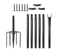 Palo per Lampada da Esterno, Altezza 106,30 Pollici, Facile da installare, per Appendere la Lampada, per terrazze, Cortili, Campeggio, Decorazioni da