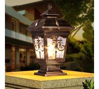 Palo per Recinzione Europeo, luci da Parete, Lampada a pilastro per Giardino, Cortile, Villa, Lanterne a Colonna Impermeabili per Esterni, Alluminio, Vetro, E27, luci stradali da Giardino, Cancel