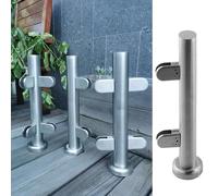 Palo per ringhiera in vetro per esterni, kit per recinzione verticale in vetro con hardware per ringhiere per terrazze, elegante supporto per pannelli in vetro color S, design durevole e moderno