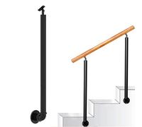 Palo per ringhiera per scale di transizione per 2 o 4 gradini, regolabile in ferro battuto con colonna a balaustra laterale e viti per la sicurezza e lo stile del portico anteriore