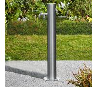 Palo per rubinetto da giardino autoportante | Colonna d'acqua resistente in acciaio inossidabile per cortile e giardino | Uscita dell'acqua montata a terra per un facile accesso