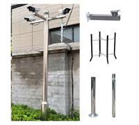 Palo per telecamera di sicurezza 2-3 Sezioni Tipo Di Giunzione Supporto Per Paletti Di Sorveglianza, Pali In Acciaio Inox Per Tutte Le Stagioni Per Telecamere Di Sicurezza(B,6 3/5 ft (200cm))