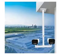 Palo per telecamera di sicurezza Palo Per Telecamera Di Sicurezza Sospesa, Supporto Di Sorveglianza Retrattile Con Universali E 4 Viti Di Espansione In Acciaio(C,Longest 3.0m/9.8 ft)