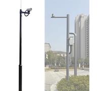 Palo per Telecamera di Sicurezza Regolabile da 1,8 a 6 Metri con Staffa di Montaggio Resistente per Uso Esterno - Ideale per scuole, Giardini, verande, patii e vialetti (157,5 pollici/400 cm