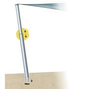 Palo per Vela Ombreggiante in Alluminio Gard&Rock. Telescopico e Removibile