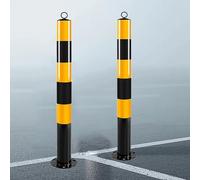 Palo Resistente Della Barriera di Parcheggio, 7.6 * 75CM Dissuasori Fissi, Paletto Fisso di Sicurezza del Parcheggio Nastro Riflettente per Barriera in Metallo(2pcs)