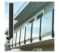 Palo ringhiera in acciaio inox per pannelli da 1012 mm Poteau GardeCorps nero per piscina, balcone, giardino, scale, corridoio, terrazza ed elegante