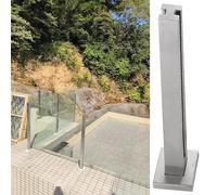 Palo Ringhiera Vetro Morsetto Argento Palo Di Balaustra In Vetro, Sistema Di Paletti Di Balaustra In Vetro - Palo Finale/Palo D'angolo/Palo Centrale - Per Ponti Gradini Balcone Giardino(Middle Post,