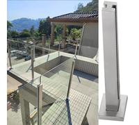 Palo Ringhiera Vetro Morsetto Palo Finale Della Ringhiera Di Vetro/Palo D'angolo/Palo Intermedio, Sistema Di Ringhiera Di Vetro Per Scale/Morsetto Per Corrimano In Acciaio Inox, Per Gradini, Balco