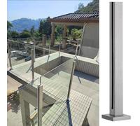 Palo Ringhiera Vetro Morsetto Palo Finale Della Ringhiera Di Vetro/Palo D'angolo/Palo Intermedio, Sistema Di Ringhiera Di Vetro Per Scale/Morsetto Per Corrimano In Acciaio Inox, Per Gradini, Balco