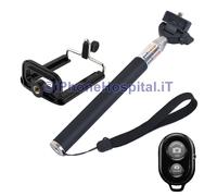 Palo Selfie estensibile 108cm + Telecomando Bluetooth GoPro e Telefoni Cellulari