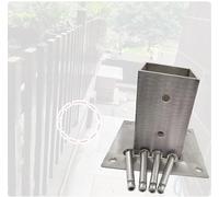palo staffe base supporto Base Quadrata Di Supporto Flangia Per Gazebo/pergola/ringhiera Per Terrazza, Base Di Ancoraggio Per Palo Di Recinzione In Legno Con Viti(5 X 8cm/2 x 3.1in)