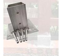 palo staffe base supporto Kit Di Supporto Per Pali In Legno Per Impieghi Gravosi, Base Per Pali In Cemento Con Kit Completo, Supporto Per Pali In Acciaio(5 X 8cm/2 x 3.1in)