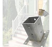 palo staffe base supporto Staffa Per Palo Per Pergolato In Legno Argentato, Staffe Per Base Palo In Cemento Per Pali Della Luce Stradale/cartelli Pubblicitari(5 X 8cm/2 x 3.1in)