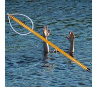 Palo telescopico di salvataggio per la sicurezza in acqua, asta regolabile in fibra di vetro per la prevenzione dell'annegamento in piscine e aree balneari