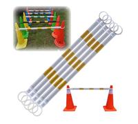 Palo telescopico di sicurezza con barriera - Barra retrattile riflettente per coni stradali, multicolore giallo e nero, da 1,25 a 2 metri, 5 pezzi per il controllo del traffico e la gestione della f