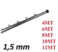 PALO TELESCOPICO RINFORZATI ANTENNA 4 6 8 10 12 METRI 1,5 MM ZINCATO A FUOCO