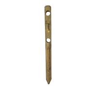 Palo tondo in legno di pino per recinsioni da Ø 12x150 cm con due fori e punta