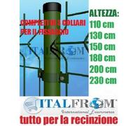 PALO TONDO PALETTO RECINZIONE RETE METALLICA ELETTROSALDATA A PANNELLO MODULARE