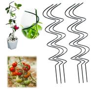Palo Twist per pomodoro, a spirale, per piante rampicanti, picchetti di supporto per piante rampicanti, pali da giardino in metallo, supporto per piante in vaso per piante in vaso, pomodoro (10