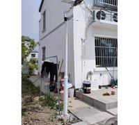 Palo Universale per Telecamera di Sicurezza da Esterno con parafulmine e Braccio di Montaggio, Adatto per Il monitoraggio dei Cantieri edili.