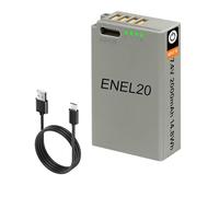 Palogreen ENEL20 Batteria con LED e cavo di ricarica USB-C per Nikon Coolpix P1100, P1000, P950, Coolpix A, 1 J1, 1 J2, 1 J3, 1 S1, 1 V3, DL24-500, 1 AW1