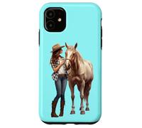 Palomino Cavallo e Cowgirl Occidentale Equestre Country Pony Custodia per iPhone 11