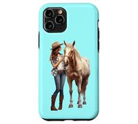 Palomino Cavallo e Cowgirl Occidentale Equestre Country Pony Custodia per iPhone 11 Pro