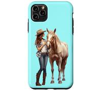 Palomino Cavallo e Cowgirl Occidentale Equestre Country Pony Custodia per iPhone 11 Pro Max