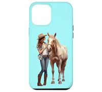 Palomino Cavallo e Cowgirl Occidentale Equestre Country Pony Custodia per iPhone 12 Pro Max