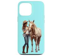 Palomino Cavallo e Cowgirl Occidentale Equestre Country Pony Custodia per iPhone 13 Pro Max