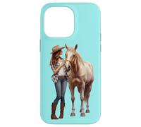 Palomino Cavallo e Cowgirl Occidentale Equestre Country Pony Custodia per iPhone 14 Pro Max