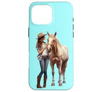 Palomino Cavallo e Cowgirl Occidentale Equestre Country Pony Custodia per iPhone 16 Pro Max