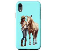 Palomino Cavallo e Cowgirl Occidentale Equestre Country Pony Custodia per iPhone XR