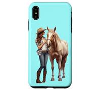 Palomino Cavallo e Cowgirl Occidentale Equestre Country Pony Custodia per iPhone XS Max