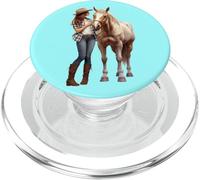 Palomino Cavallo e Cowgirl Occidentale Equestre Country Pony PopSockets PopGrip per MagSafe