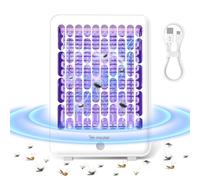 PALONE Lampada antizanzara 4000 V, uccidi mosca elettrica USB 1200 mAh, pieghevole in muschio, con 3 lampadine LED UV per interni ed esterni, sospesa