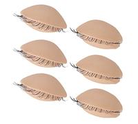 Palpebre con Testa di Manichino, 3 Paia di Palpebre in Silicone con Ciglia, Palpebre Realistiche Rimovibili, Palpebre con Testa di Manichino per Esercitazione delle Ciglia,