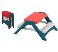 Palplay Tavolo da Picnic all'aperto per Bambini, Rosso/Blu