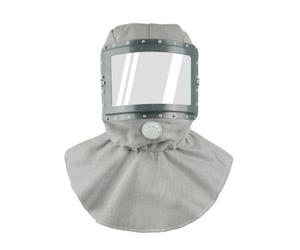 Palsmoother Cappuccio Antisabbia Cappuccio Protezione Cappuccio Lavoro Cappuccio con Lente Frontale Trasparente in Tela E Vetro, Cappuccio Per Sabbiatura Impermeabile Con Doppia Lente In PVC